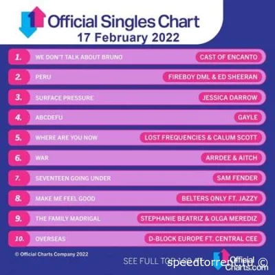 The Official UK Top 100 Singles Chart (17.02.2022)